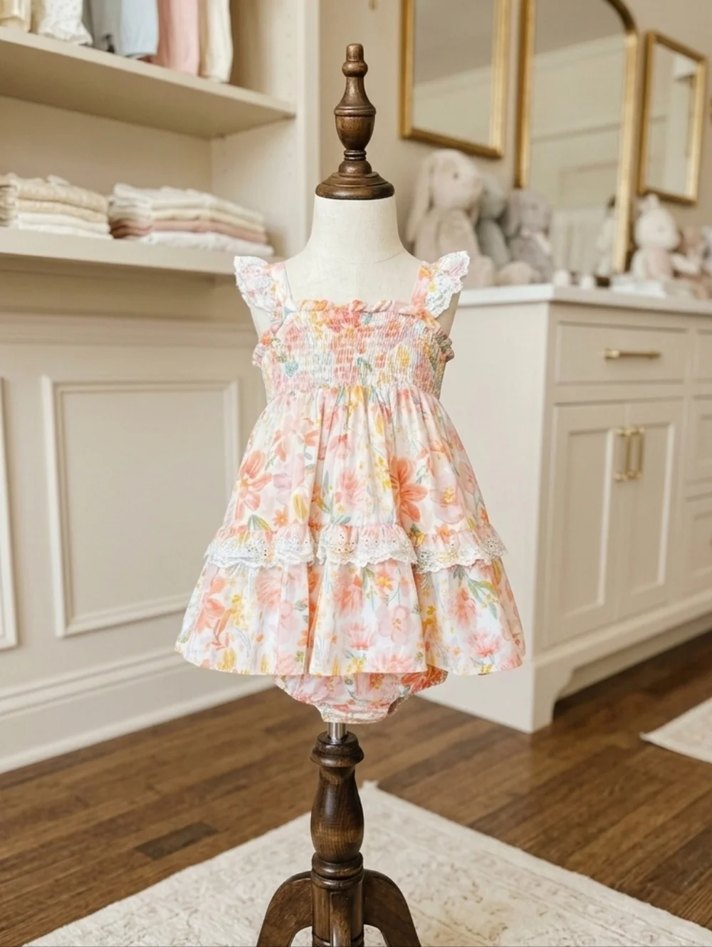 Haute Hippie 18M Floral Sundress w/ Bloomers